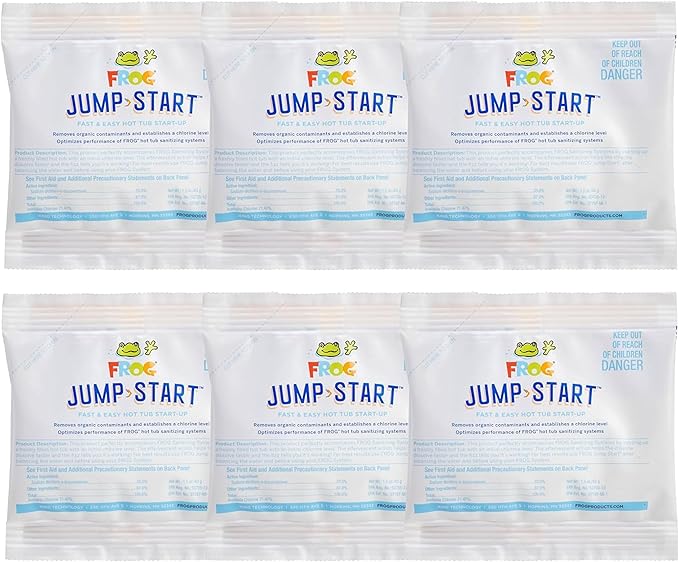 FROG Jump Start for Hot Tubs 6 Pack Start Up Chlorine